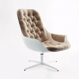 Armchair sits blackbird